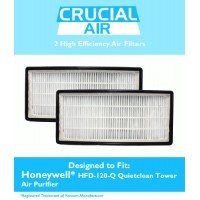 2 High Quality Honeywell Odor Neutralizing Air Purifier Filters  Fit HFD-120-Q Quietclean Tower Air Purifier  Replaces Honeywell IFD Filter  by Think Crucial - B00KC7S69S